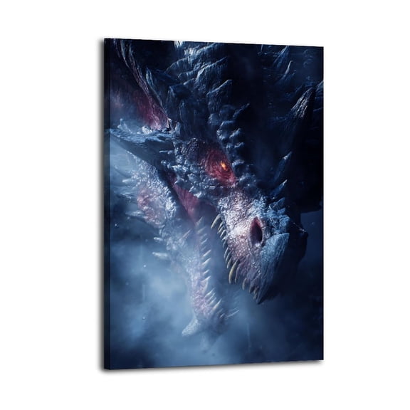 Larbulse  Colossal Dragon Canvas Wall Art Home Decor Poster Vintage Funny Print Picture Abstract Bedroom Living Room Kitchen Posters Decor