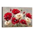 thumbnail image 1 of Larbulse Red And Cream Poppies Canvas Wall Art Home Decor Poster Vintage Funny Print Picture Abstract Bedroom Living Room Kitchen Posters Decor, 1 of 5