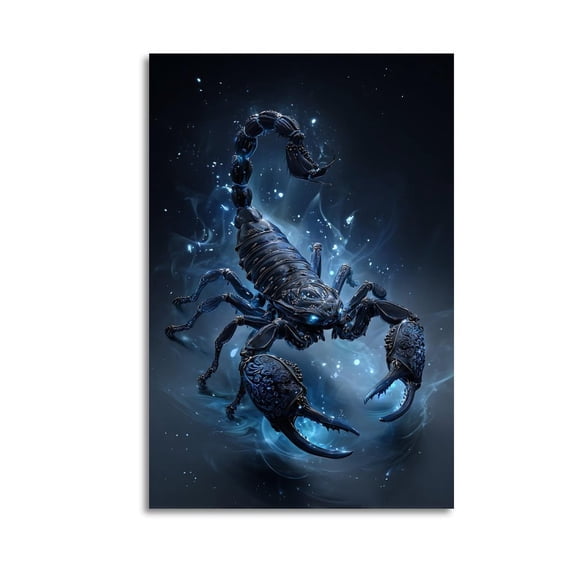Larbulse Scorpion Canvas Wall Art Home Decor Poster Vintage Funny Print Picture Abstract Bedroom Living Room Kitchen Posters Decor