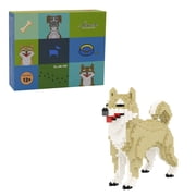 Larcele Micro Building Blocks Animal Set, Christmas Gifts Birthday Present, DIY 3D Building Toy Bricks Kit, 814 Pieces KLJM-02 Female Shiba Inu