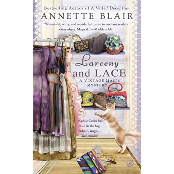 Pre-Owned Larceny and Lace A Vintage Magic Mystery Paperback Annette Blair