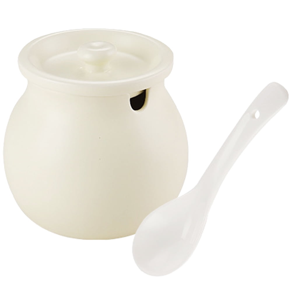 Lard Can Ceramic Canister Container Seasoning Jars Sugar with Lid