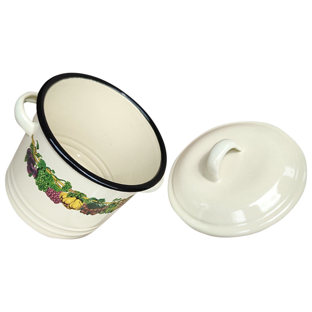 Lard Can Food Containers with Lids Saucepan Handle Soup Pot Oil Storage