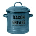 thumbnail image 1 of Lard Oil Storage Jar with Double Handle Enamel Cooking Pot,Farmhouse Bacon Grease Keeper,Enamel Bacon Grease Container,Farmhouse Cooking Pot Keeper Collector,Dishwasher Safe,1 PC,Blue, 1 of 9