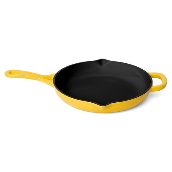 Larder & Vine 10 inch Enameled Cast Iron Frying Pans | Non Stick, Non Toxic, Oven Safe