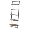 thumbnail image 1 of Laredo 5 Tier Ladder Bookcase & Shelf, Natural & Antique Black Frame - 24 x 72.25 x 14.25 in., 1 of 1