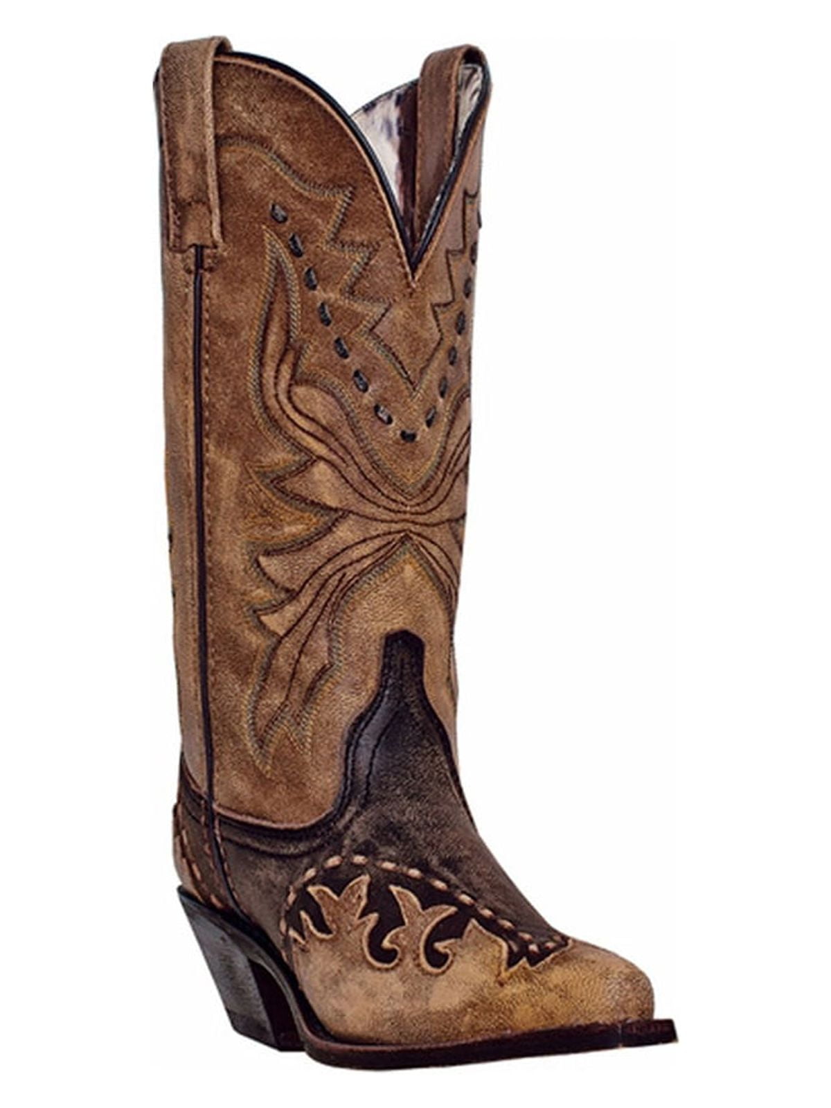 Laredo 52142 Women s Black and Tan Cullison Western Boots
