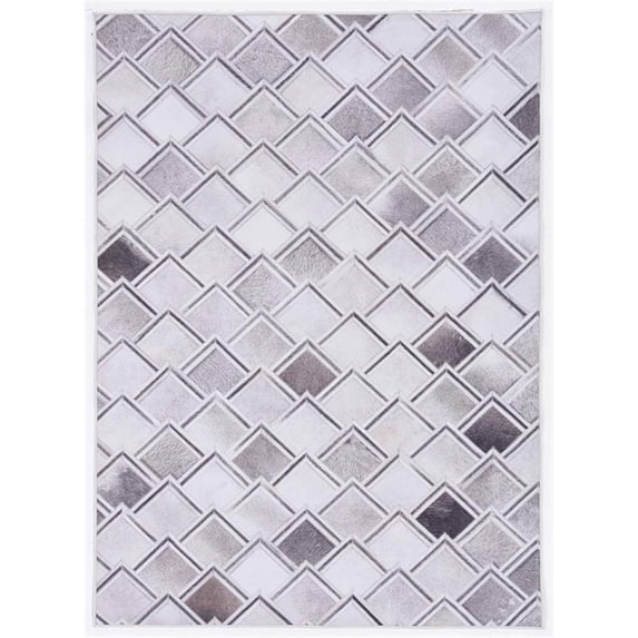 Linon Laredo Fortin Woven Polyester 3'x5' Rug in Gray