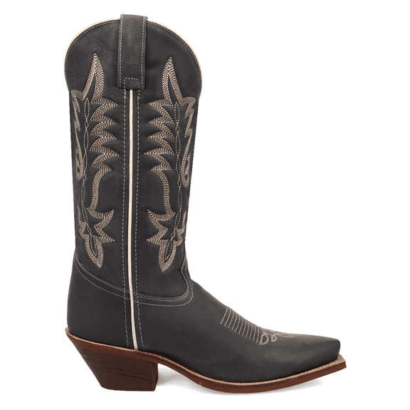 Laredo Womens Carly Embroirdered Snip Toe Pull On Cowboy  Mid Calf Boots