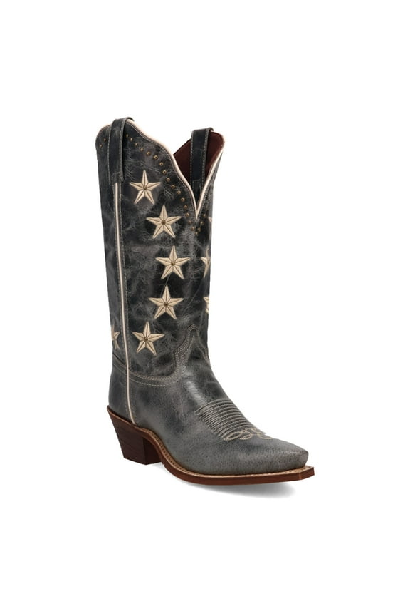 Womens Serenade Patriotic Snip Toe Pull On Cowboy  Mid Calf Boots