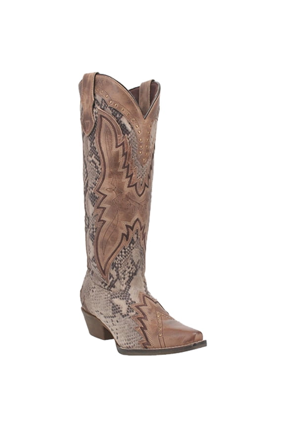Ladies Shawnee Reptile Tan Western Boots 52461