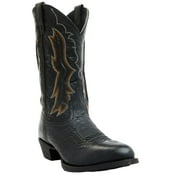Laredo Men's Fancy Stitch Western Boot Medium Toe Black 9.5 D(M) US