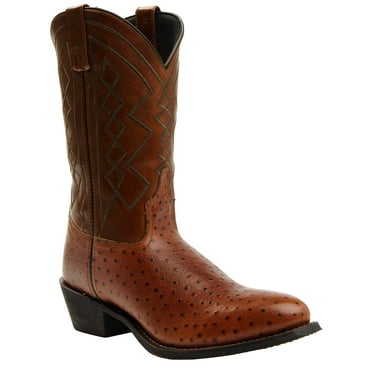 Laredo Men's Ostrich Print Western Boot Round Toe Tan 8 D(M) US