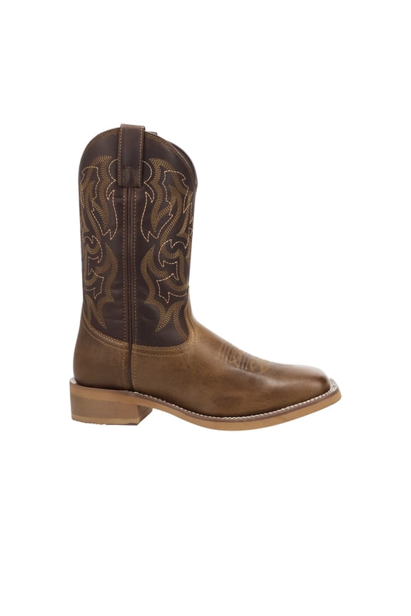 Mens Chisholm Square Toe Pull On Cowboy  Mid Calf Boots