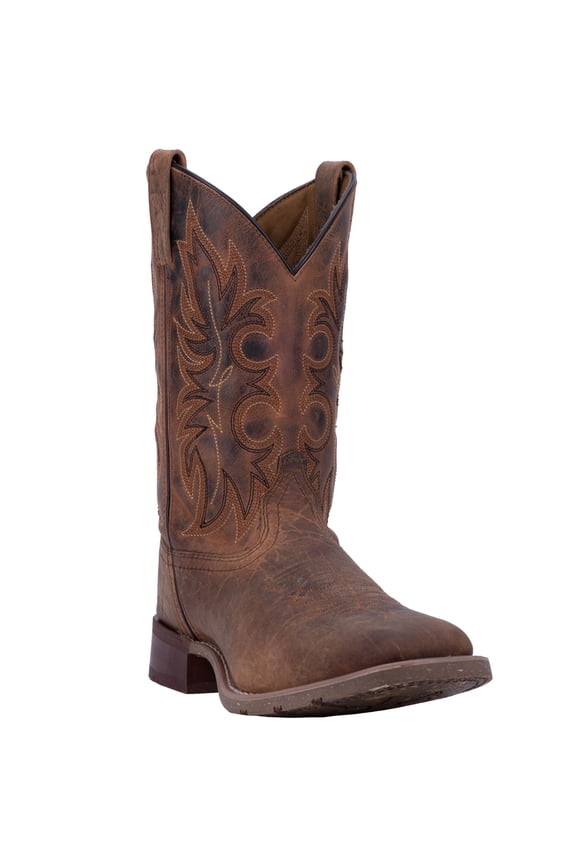 Men's Rancher Stockman Western Boot Broad Square Toe Brown 14 EE US