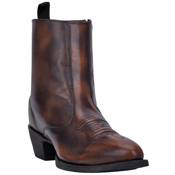 Laredo Men's Side Zipper Western Boot Round Toe Tan 9 1/2 EE  US