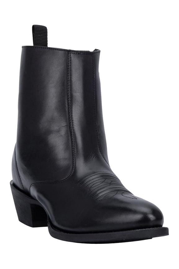 Men's Men'S Side Zipper Western Boot Round Toe Black 13 EE  US
