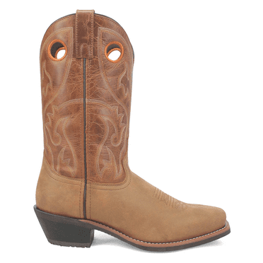 Laredo Mens Frontier Embroidered Square Toe Pull On Cowboy  Mid Calf Boots