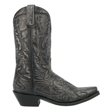 Laredo Mens Garrett Distressed Snip Toe Cowboy  Mid Calf Boots