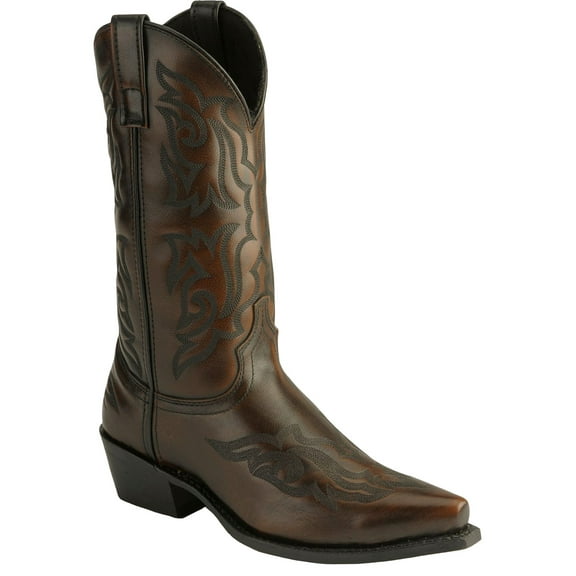 Laredo Men's Hawk Western Boot Snip Toe Burnt Apple 10.5 EE US