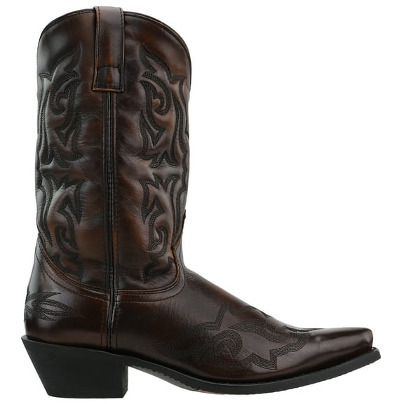 Laredo Mens Hawk Embroidered Snip Toe Cowboy  Mid Calf Boots