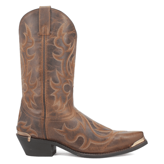 Laredo Mens Jameson Embroidered Snip Toe Cowboy  Mid Calf Boots