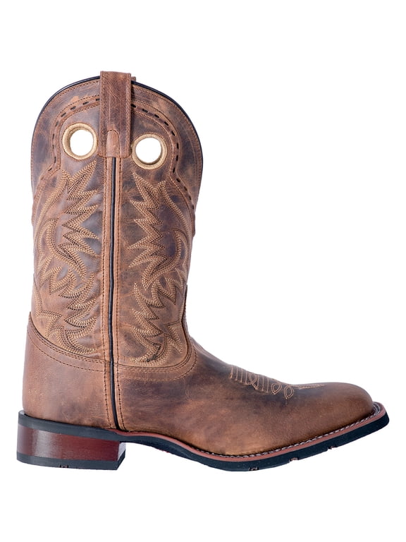 Men's Distressed Tan Kane Square Toe Western Boots 7812