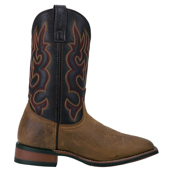 Laredo Mens Lodi Embroidered Square Toe Cowboy Mid Calf Boots