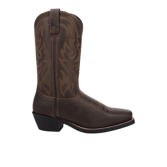 Laredo Mens Outlaw Forge Leather Pull On Square Toe Cowboy Mid Calf Boots