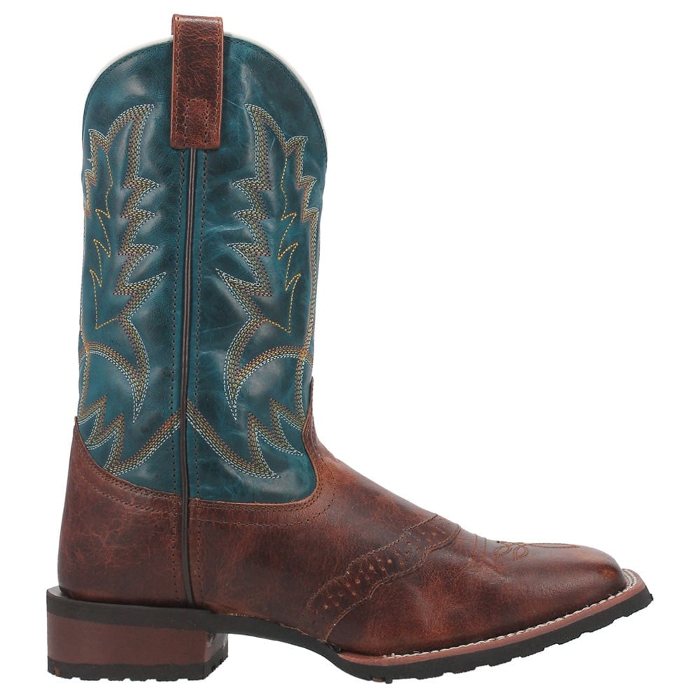 Laredo Men's Ross Square Toe Casual Boots – Mid Calf Brown Leather – Comfy & Stylish