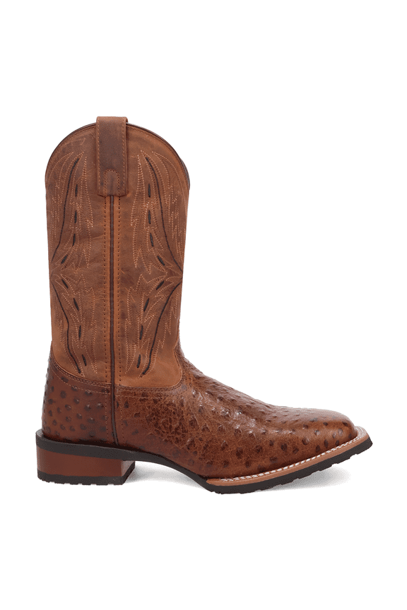 Mens Stride Ostrict Print Square Toe Cowboy Mid Calf Boots