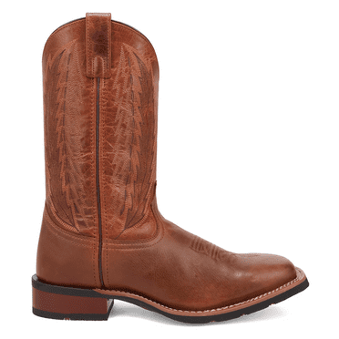 Laredo Mens Tulane Embroidered Square Toe Pull On Cowboy  Mid Calf Boots