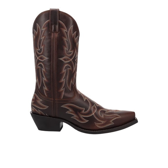 Laredo Mens Whitaker Snip Toe Pull On Cowboy Mid Calf Boots