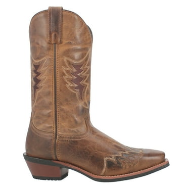 Laredo Mens Williams Leather Square Toe Cowboy  Mid Calf Boots