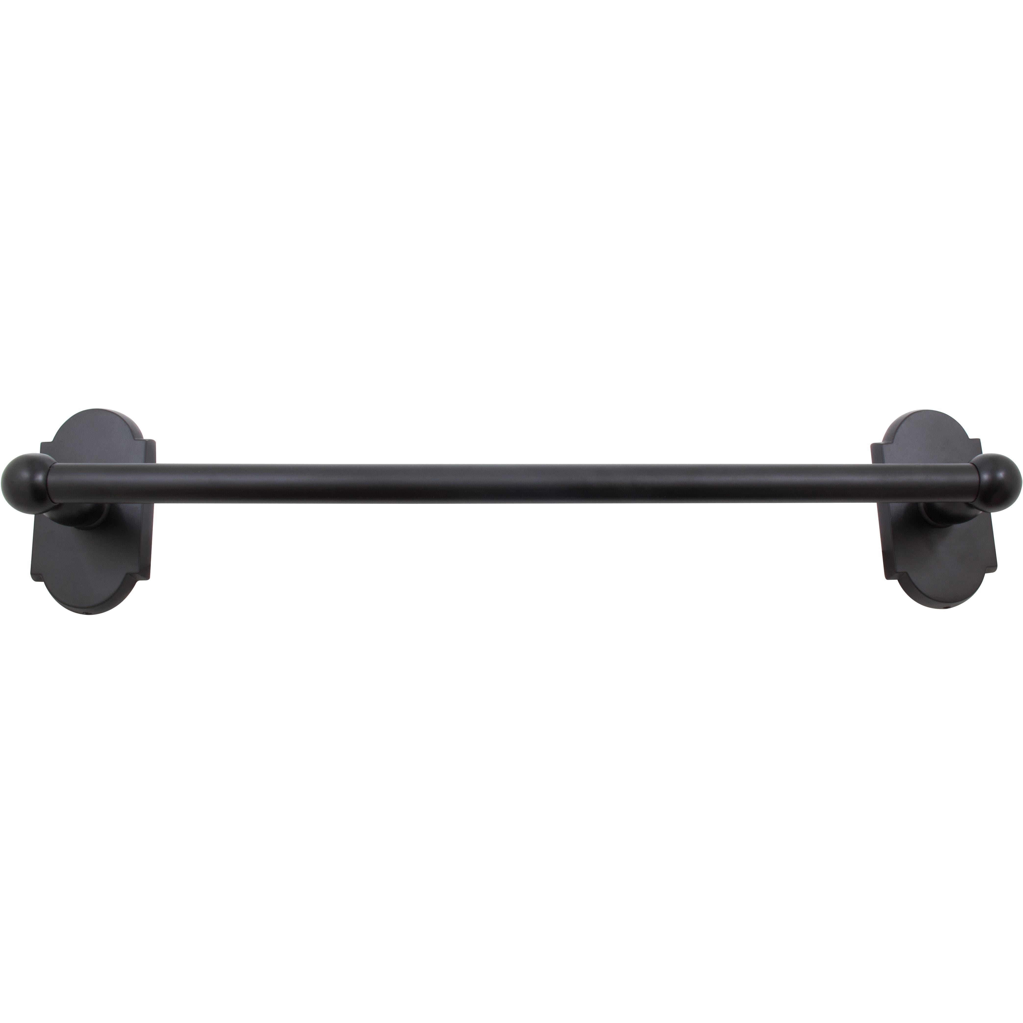 Matte Black 30-Inch Wall Mounted Steel Towel Bar