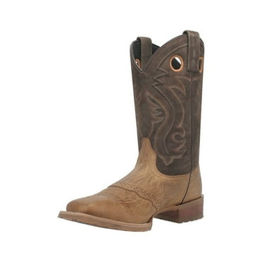 Laredo Western Boots Mens Jennings Square Toe 11" Pull On Taupe 7711