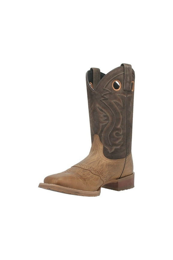 Western Boots Mens Jennings Square Toe 11" Pull On Taupe 7711