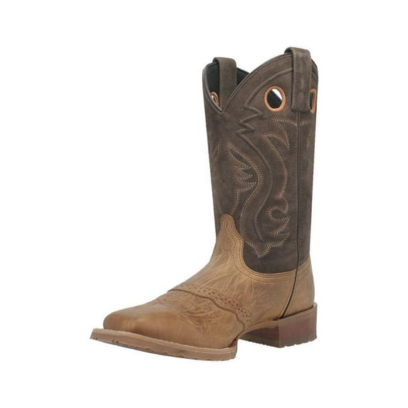 Laredo Western Boots Mens Jennings Square Toe 11" Pull On Taupe 7711