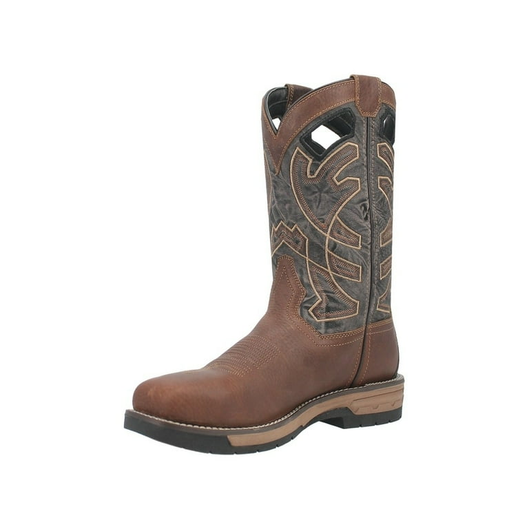 Laredo Western Boots Mens Square Toe Steel Toe Brown Black 6910