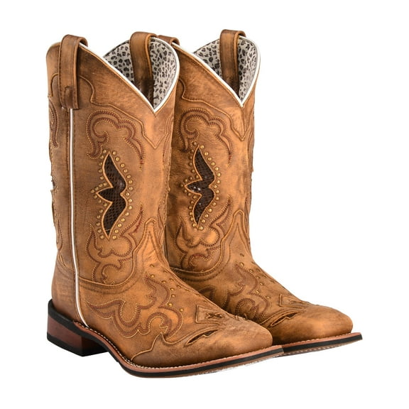Laredo Women's Spellbound Western Performance Boot Broad Square Toe Tan 12 M US