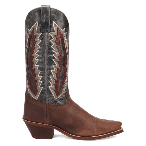 Laredo Womens Cadence Embroidered Snip Toe Pull On Cowboy  Mid Calf Boots