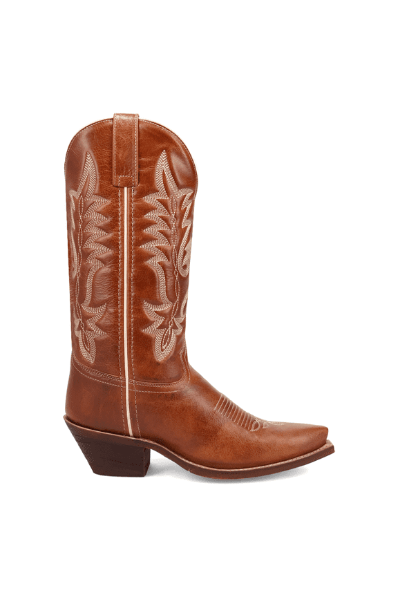 Womens Carly Embroirdered Snip Toe Pull On Cowboy  Mid Calf Boots