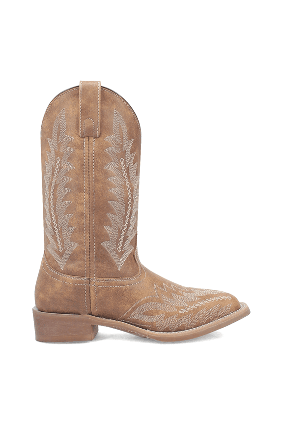 Womens Cheyenne Embroidered Square Toe Cowboy Mid Calf Boots
