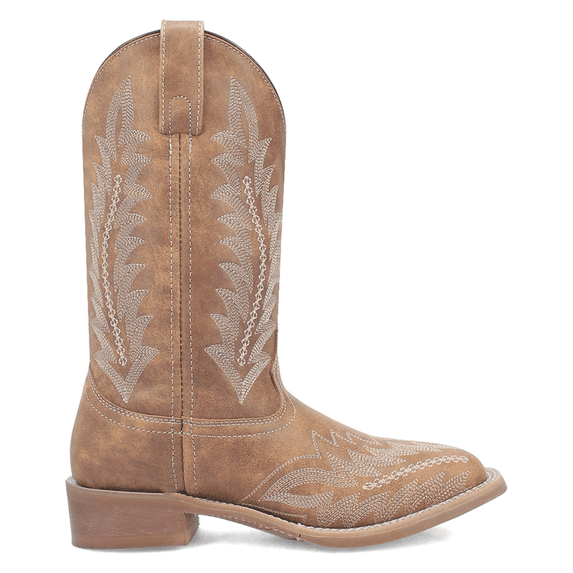 Laredo Womens Cheyenne Embroidered Square Toe Cowboy Mid Calf Boots