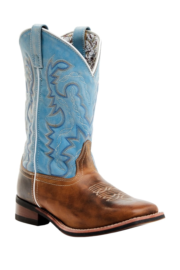 Women's Darla Embroidered Burnished Leather Western Performance Boot Light Blue 7 M  US