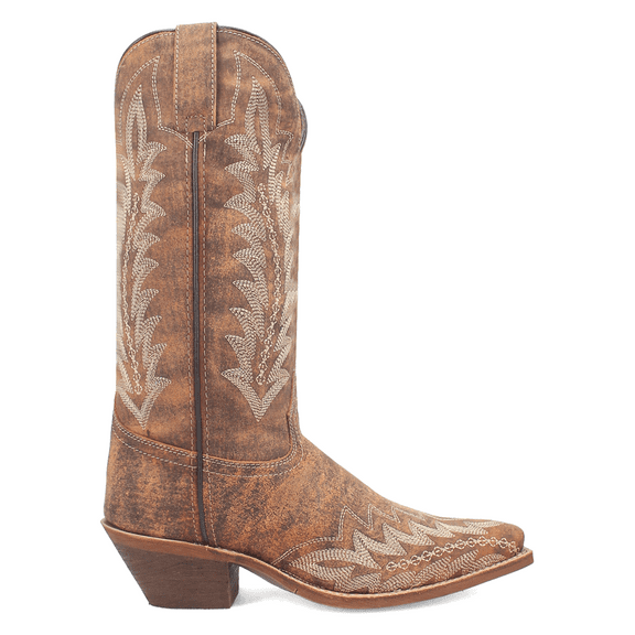 Laredo Womens Emmylee Embroidered Snip Toe Cowboy  Mid Calf Boots