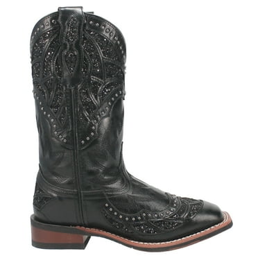 Laredo Womens Eternity Studded Glitter Square Toe Cowboy  Mid Calf Boots