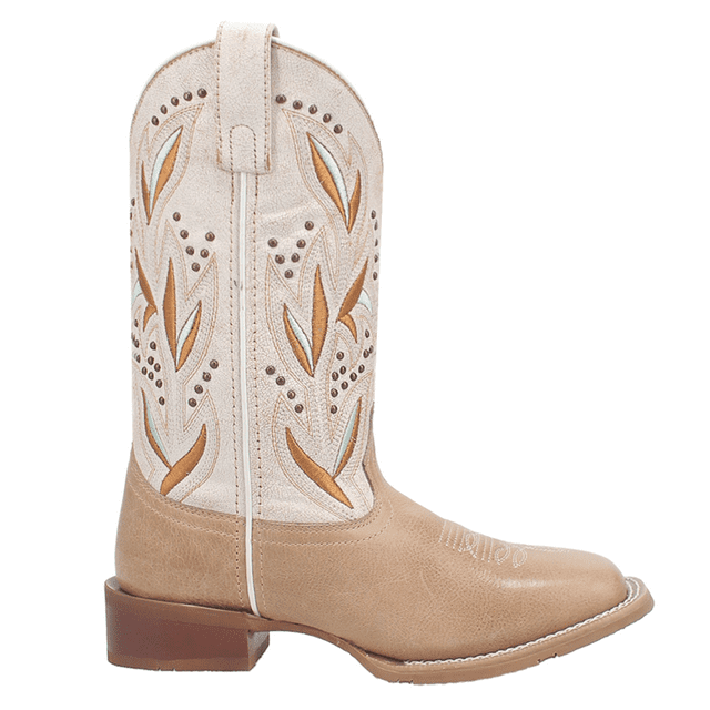 Laredo Womens Lydia Embroidered Studded Square Toe Cowboy Mid Calf Boots