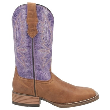 Laredo Womens Mara Embroidery Square Toe Cowboy  Mid Calf Boots