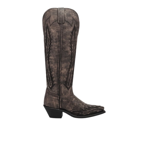 Laredo Womens Roxelle Calf Wide Snip Toe Cowboy Tall Boots